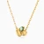 WN614 - Oval Discs & Green Stone Necklace in Yellow Gold Plating - 167051100372451-3.webp