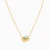 WN614 - Oval Discs & Green Stone Necklace in Yellow Gold Plating - 167051100372451-4.webp