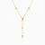 WN611 - Oval Discs & Colored Stones Lariat Necklace in Yellow Gold Plating - 167051100342451-1.webp