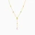 WN611 - Oval Discs & Colored Stones Lariat Necklace in Yellow Gold Plating - 167051100342451-4.webp