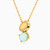 WN616 - Oval Disc & Blue Stone Necklace in Yellow Gold Plating - 167051100392451-3.jpg