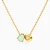 WN615 - Oval Disc & Pear Light Green Stone Necklace in Yellow Gold Plating - 167051100382451-1.webp