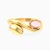 WR375 - Alternating Oval Disc & Rose Stone Ring in Yellow Gold Plating - 167021100932151-1.webp