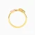 WR375 - Alternating Oval Disc & Rose Stone Ring in Yellow Gold Plating - 167021100932151-4.webp