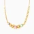 WN618 - Horizontal Oval Discs & Colored Stones Necklace in Yellow Gold Plating - 167051100422451-3.webp