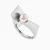 WR491 - Elevated Surface & Rectangluar Motif Pearl Ring in Silver (Size 14) - 167021100771141-3.webp