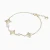 WB427 - Four Point Stars Pearls Chain Bracelet in Yellow Gold Plating - GB15023A-3.webp