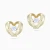 WE423 - Winged Heart Cubic Zirconia Stud Earrings in Yellow Gold Plating - GE14887A-3.webp