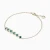 WB428 - Round Green Stones Chain Bracelet in Yellow Gold Plating - GB14987A-3.webp