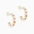 WE414 - Heart Settings Red Stones Hoop Earrings in Yellow Gold Plating - GE14986A-3.webp
