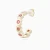 WE414 - Heart Settings Red Stones Hoop Earrings in Yellow Gold Plating - GE14986A-4.webp