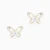 WE426 - Open Butterfly Cubic Zirconia Stud Earrings in Yellow Gold Plating - GE15165A-3.webp