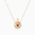 WN647 - Heart Pink Stone & Colored Stones Gold Plated Necklace - SN21442A-1.webp