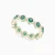 WR500 - Round Green Stones Ring in Yellow Gold Plating - GR14987A-3.webp