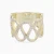 WR509 - Looping Curves Cubic Zirconia Ring in Yellow Gold Plated - SR10204A-1.webp