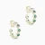 WE412 - Round Green Stones Hoop Earrings in Yellow Gold Plating - GE14987A-3.webp