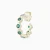 WE412 - Round Green Stones Hoop Earrings in Yellow Gold Plating - GE14987A-4.webp