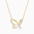 WN652 - Butterfly Colored Stone Gold Plated Necklace - GN15165A-3.webp