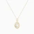 WN646 - Oval Mother of Pearl Swirl Gold Plated Necklace - GP14933A-4.webp