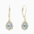 WE419 - Scalloped Teardrop Cloudy Grey Stone Drop Earrings in Yellow Gold Plating - GE14867A-1.webp