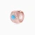 WE428 - Round Sunburst Blue Stone Stud Earrings in Rose Gold Plating - GE15244A-4.webp