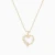 WN645 - Heart Mother of Pearl & Colored Stones Gold Plated Necklace - GP14893A-1.webp