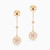 LGE268 - Floral Sphere Pink Stone Drop Earrings in 21K Gold - 92003110012-3.jpg
