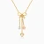 MLN2188 - Kids Bow & Heart Pearl & Rose Stone Necklace in 18K Gold - 20046110236-1.webp