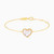 LIB33 - Heart Colored Stones Chain Bracelet in 18K Gold - 112101100072181-1.jpg