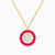 LIN860 - Circle Cubic Zirconia & Enamel Coated Necklace in 18K Gold - 111413110001-1.jpg