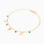 LIB169 - Leaf Shaped Colored Stones Charms Bracelet in 18K Gold - 111304180385-2.jpg