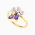 LIR370 - Floral Cluster Lavender Stones & Pearls Ring in 18K Gold - 111106180059-3.jpg