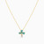 LIN956 - Flower Colored Stones Necklace in 18K Gold - 111413150057-3.jpg