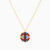 LIN55 - Circle Colored Stones Necklace in 18K Gold - 111405180237-3.jpg
