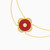 LIN512 - Flower Diamonds & Red Stone Layered Necklace in 18K Gold - 111305130074-3.jpg