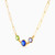LIN720 - Circle Colored Stones Chain Necklace in 18K Gold - 111404180304-2.jpg
