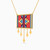 LIN422 - Rectangle Colored Stones Necklace in 18K Gold - 111405180106-2.jpg
