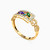 LGS62 - Multishaped Colored Stones Half Set in 21K Gold (2 Pieces) - 22011110751_3.jpg