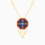 LIN33 - Octagon Colored Stones Necklace in 18K Gold - 111405180238-1.jpg