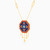 LIN33 - Octagon Colored Stones Necklace in 18K Gold - 111405180238-2.jpg