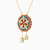 LIN424 - Octagon Colored Stones Necklace in 18K Gold - 111405180108-2.jpg