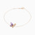 LIB152 - Butterfly Purple Stones Chain Bracelet in 18K Gold - 111304360036-2.jpg