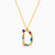 LIN100 - Letter D Colored Stones Necklace in 18K Gold - 111404180133-2.jpg