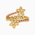 LGR396 - Flower Cubic Zirconia Two headed Ring in 21K Gold - 22002111472-1.jpg