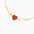 LIB103 - Heart Red Stone Chain Bracelet in 18K Gold - 111305130199-4.jpg
