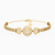 LGB116 - Flower Cubic Zirconia Chain Bracelet in 21K Gold - 22010110431-1.jpg