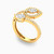 LGR515 - Pear Cubic Zirconia Two headed Ring in 18K Gold - 61002180124-2.jpg