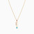 MLN1014 - Rectangle Colored Stones Necklace in 18K Gold - 21046030273-3.jpg