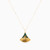 LIN812 - Triangle Diamond & Green Stones Necklace in 18K Gold - 111405120058-3.jpg