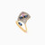 LDR588 - Abstract Diamond & Colored Stones Two headed Ring in 18K Gold - LZ0024R-2.jpg